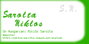 sarolta miklos business card